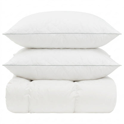 vidaXL 90% Goose Down Duvet Set FULDA 3 pcs 220 x 240 cm Winter White 6
