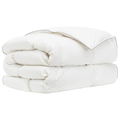 vidaXL 90% Goose Down Duvet Set FULDA 3 pcs 220 x 240 cm Winter White 4