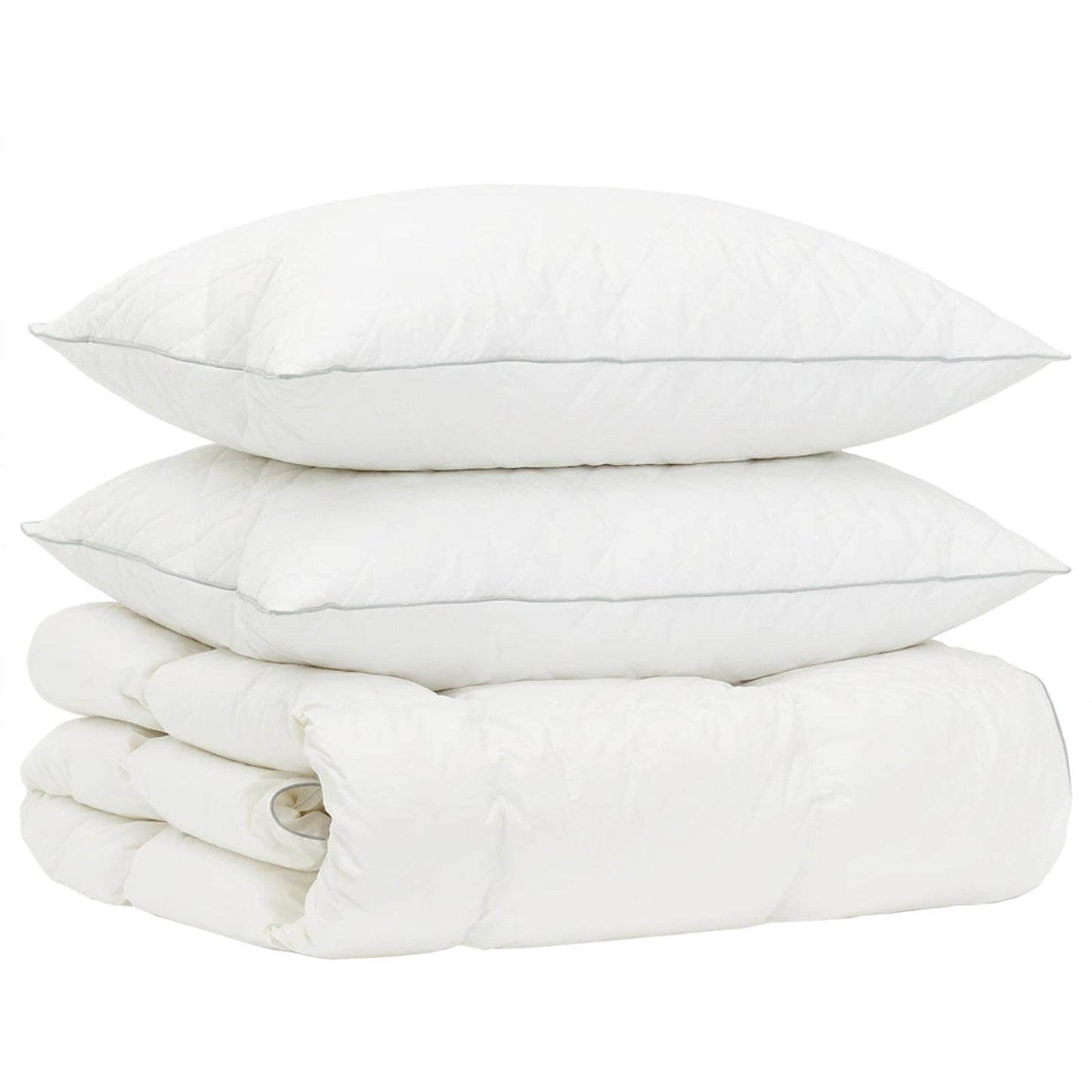vidaXL 90% Goose Down Duvet Set FULDA 3 pcs 220 x 240 cm Winter White 2