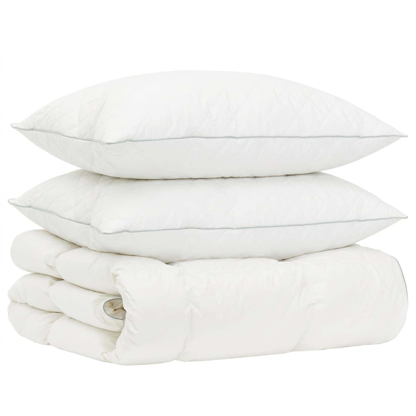 vidaXL 90% Goose Down Duvet Set FULDA 3 pcs 220 x 240 cm Winter White 2