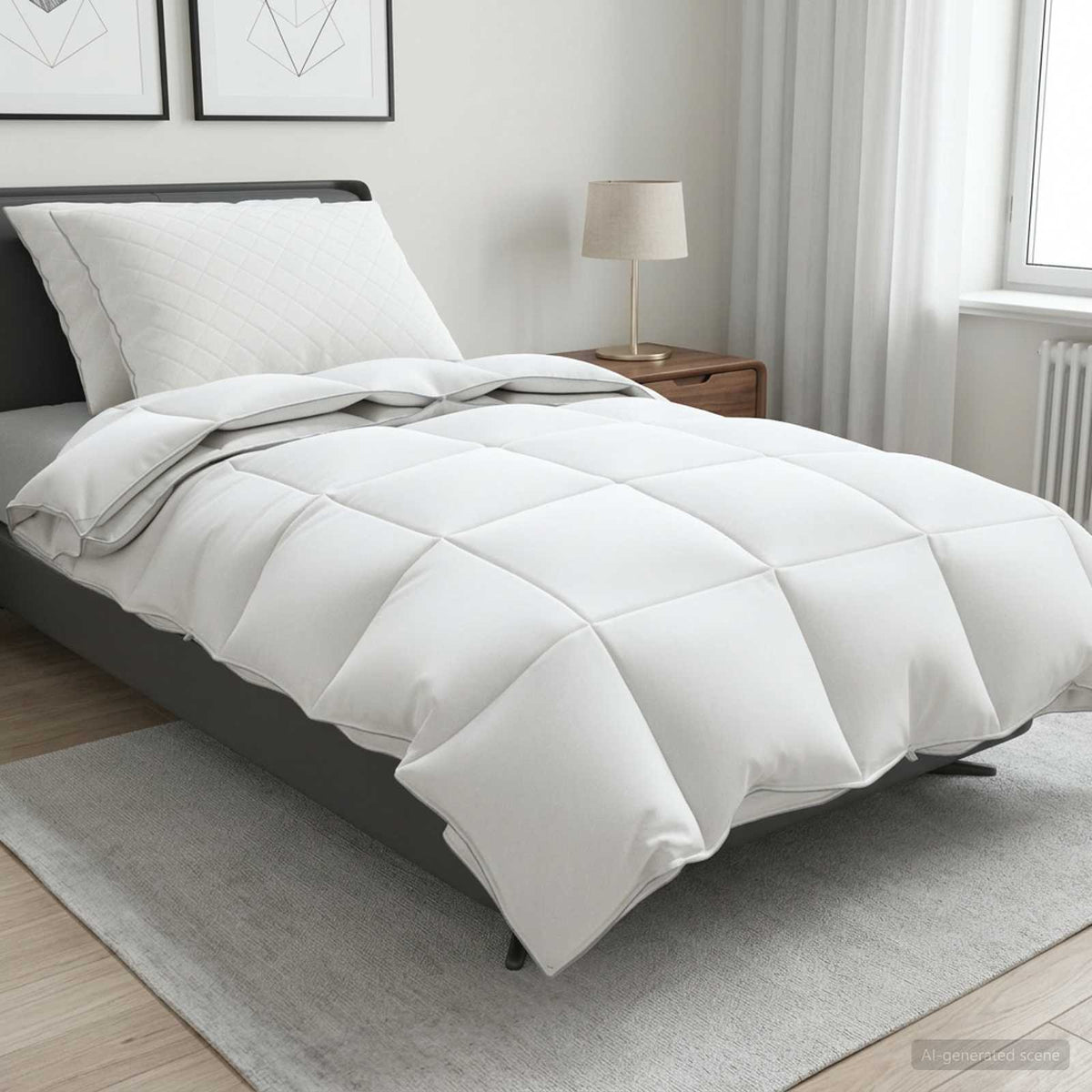 vidaXL 90% Goose Down Duvet Set FULDA 3 pcs 155 x 220 cm All Seasons 1