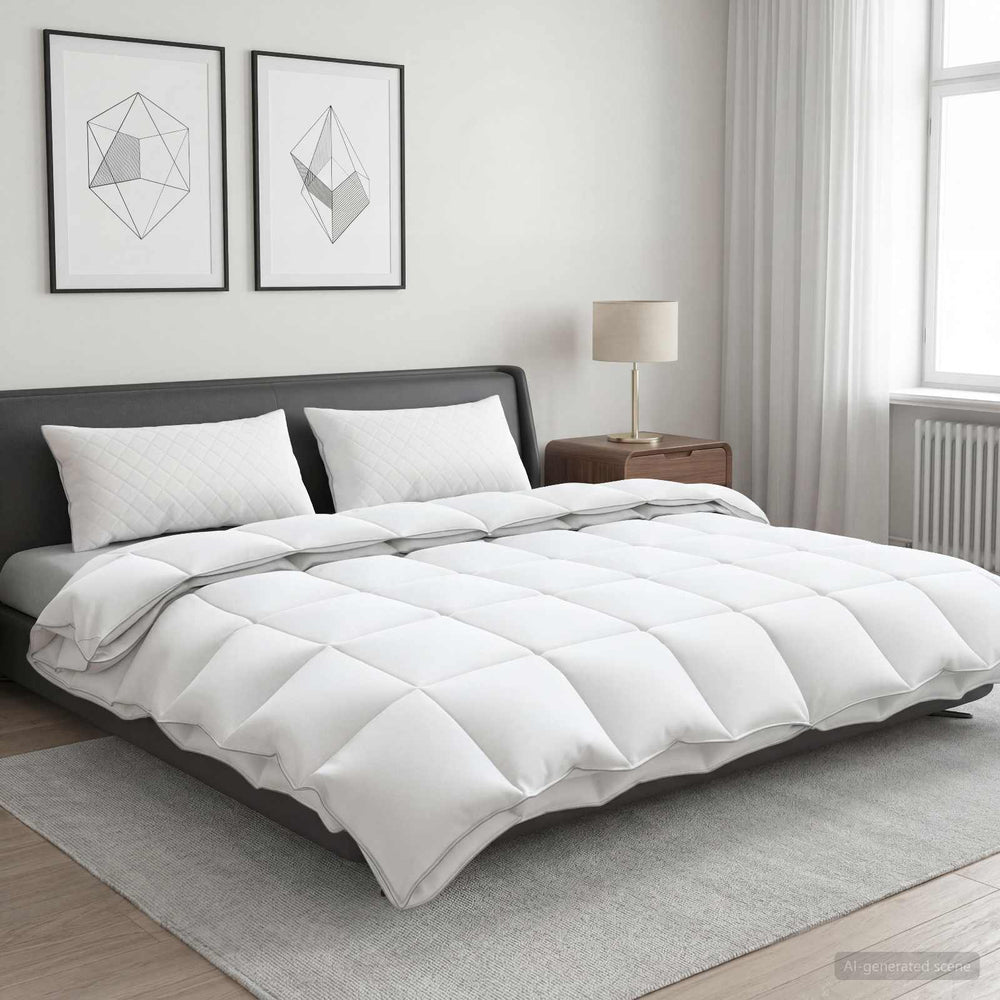 vidaXL 90% Goose Down Duvet Set FULDA 3 pcs 200 x 220 cm All Seasons