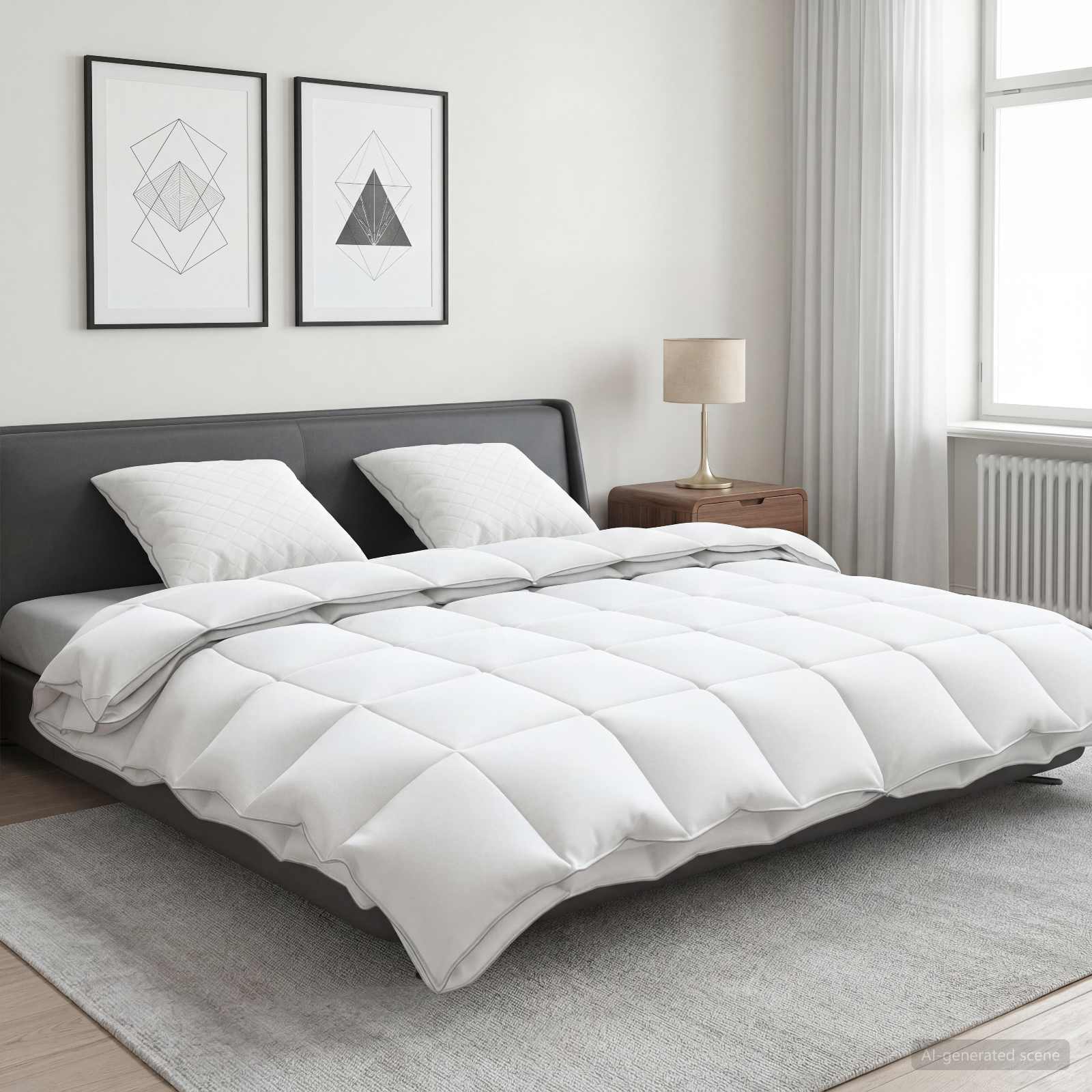vidaXL 90% Goose Down Duvet Set FULDA 3 pcs 200 x 220 cm All Seasons 1