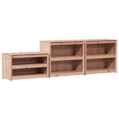 vidaXL Outdoor Kitchen Cabinet MEPPEL 3 pcs White Solid Pine Wood 2
