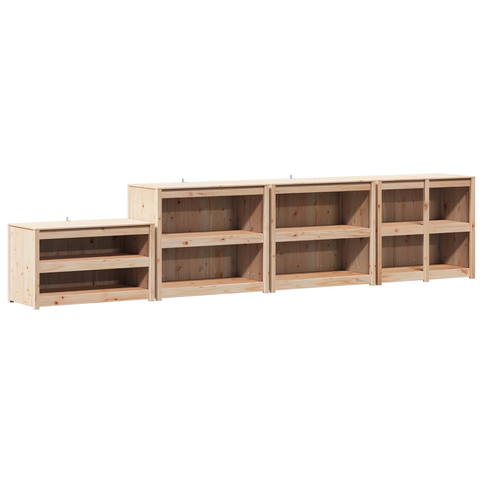 vidaXL Outdoor Kitchen Cabinet MEPPEL 4 pcs Natural Douglas 2