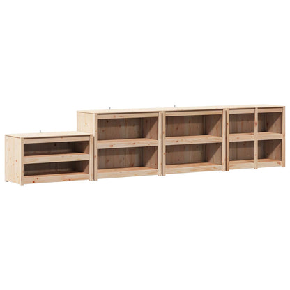 vidaXL Outdoor Kitchen Cabinet MEPPEL 4 pcs Natural Douglas 2