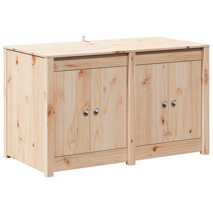 vidaXL Outdoor Kitchen Cabinet MEPPEL 3 pcs Natural Douglas 4