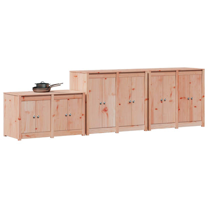vidaXL Outdoor Kitchen Cabinet MEPPEL 3 pcs White Solid Pine Wood 3