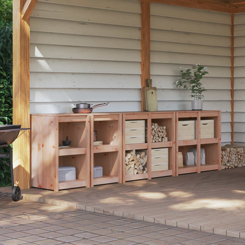 vidaXL Outdoor Kitchen Cabinet MEPPEL 4 pcs Natural Douglas