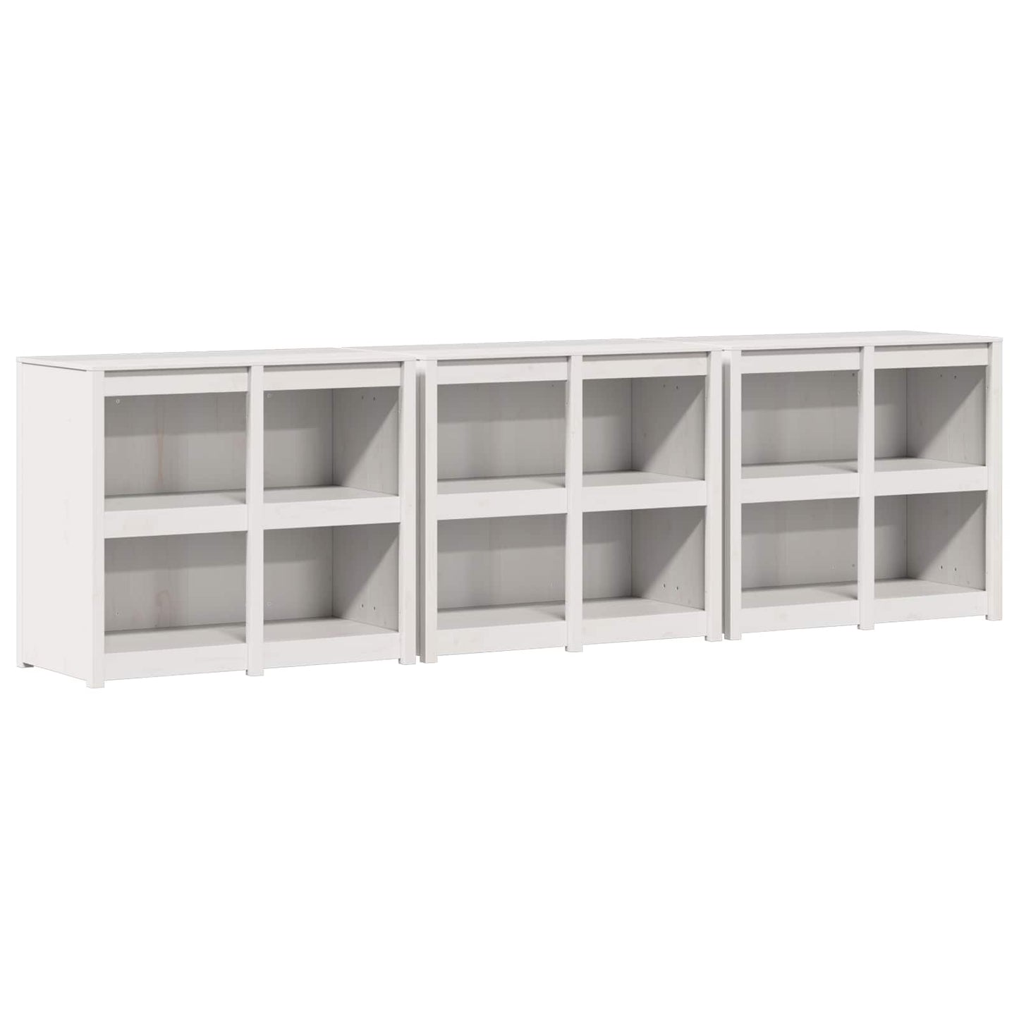 vidaXL Outdoor Kitchen Cabinet MEPPEL 3 pcs White Solid Pine Wood 2
