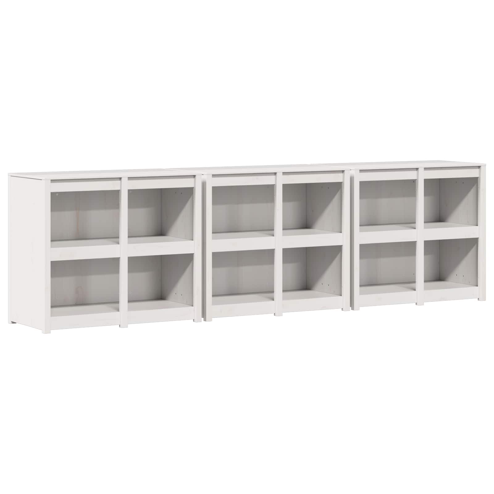 vidaXL Outdoor Kitchen Cabinet MEPPEL 3 pcs White Solid Pine Wood 2