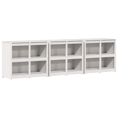 vidaXL Outdoor Kitchen Cabinet MEPPEL 3 pcs White Solid Pine Wood 2