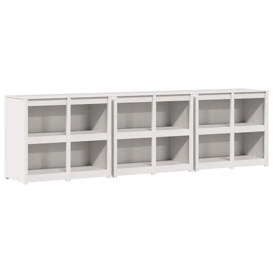 vidaXL Outdoor Kitchen Cabinet MEPPEL 3 pcs White Solid Pine Wood 2
