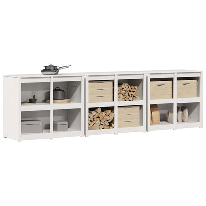 vidaXL Outdoor Kitchen Cabinet MEPPEL 3 pcs White Solid Pine Wood 3