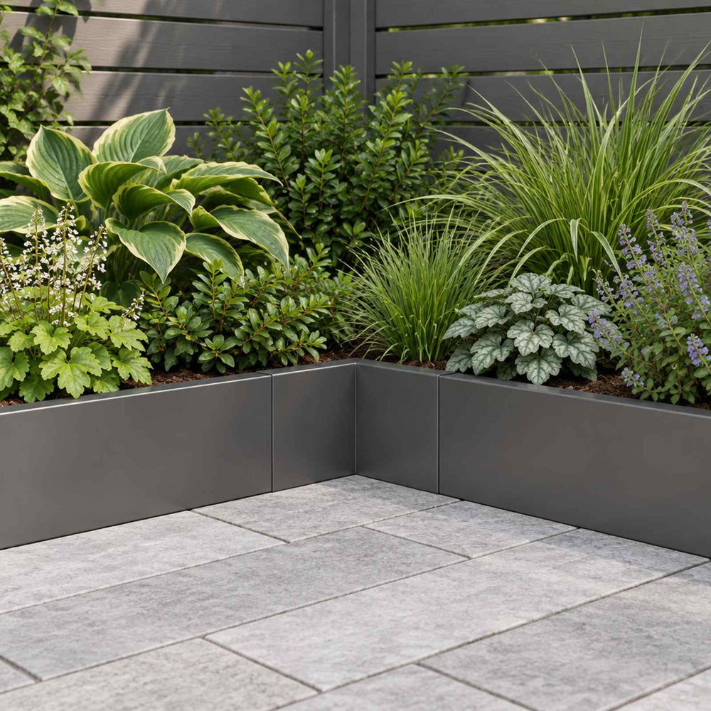 vidaXL Retaining Wall Steel 50 x 50 x 30 cm 1 x 270° Corner