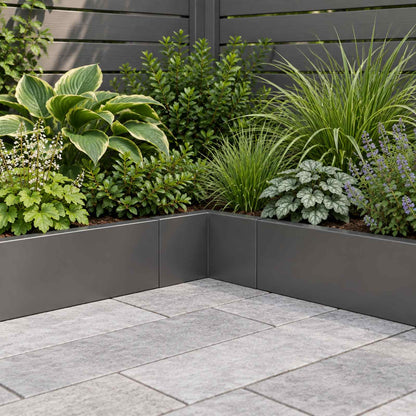 Retaining Wall Steel Corner Black