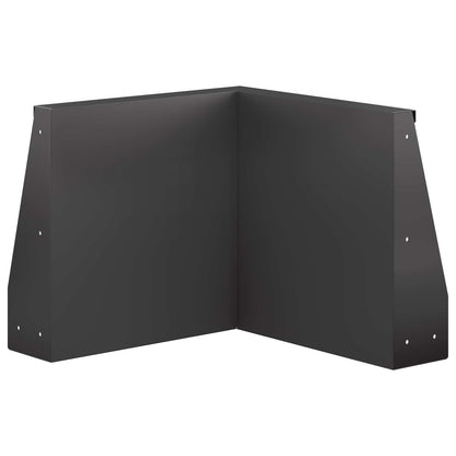 Retaining Wall Steel 50 x 50 x 30 cm 1 x 270° Corner Black