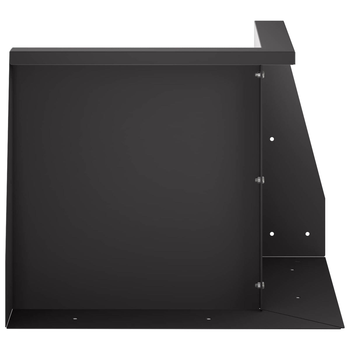Retaining Wall Steel 50 x 50 x 30 cm 1 x 270° Corner Black