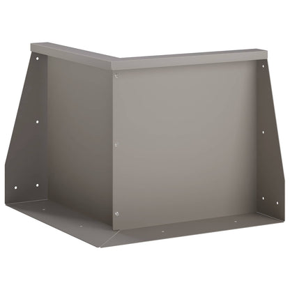 Retaining Wall 2 pcs Steel 50 x 50 x 30 cm 2 x 270° Corner Weathering steel