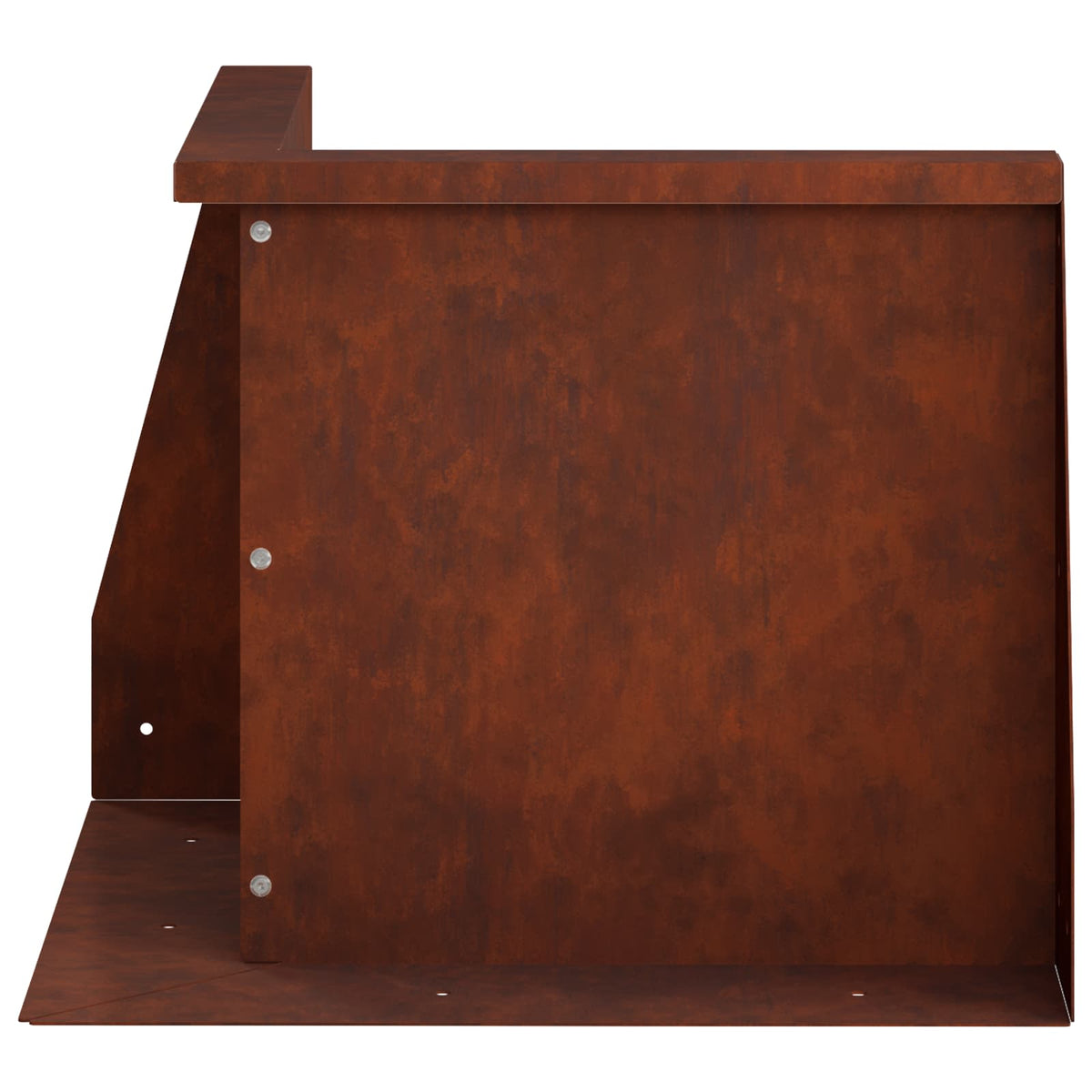 Retaining Wall Steel 50 x 50 x 50 cm 1 x 270° Corner Weathering steel