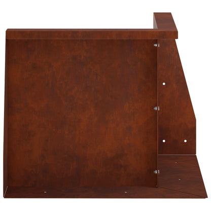 Retaining Wall Steel 50 x 50 x 50 cm 1 x 270° Corner Weathering steel