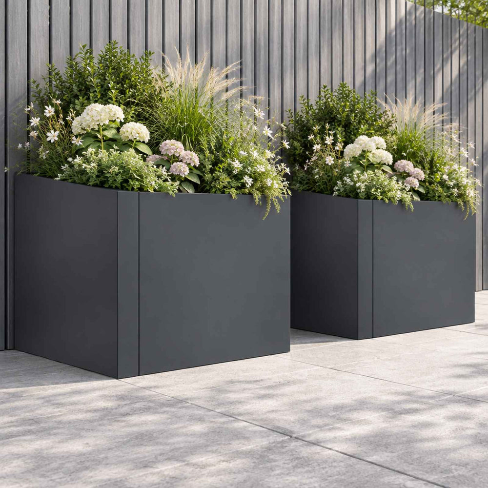 vidaXL Retaining Wall 2 pcs Steel 50 x 50 x 30 cm 2 x 90°corner