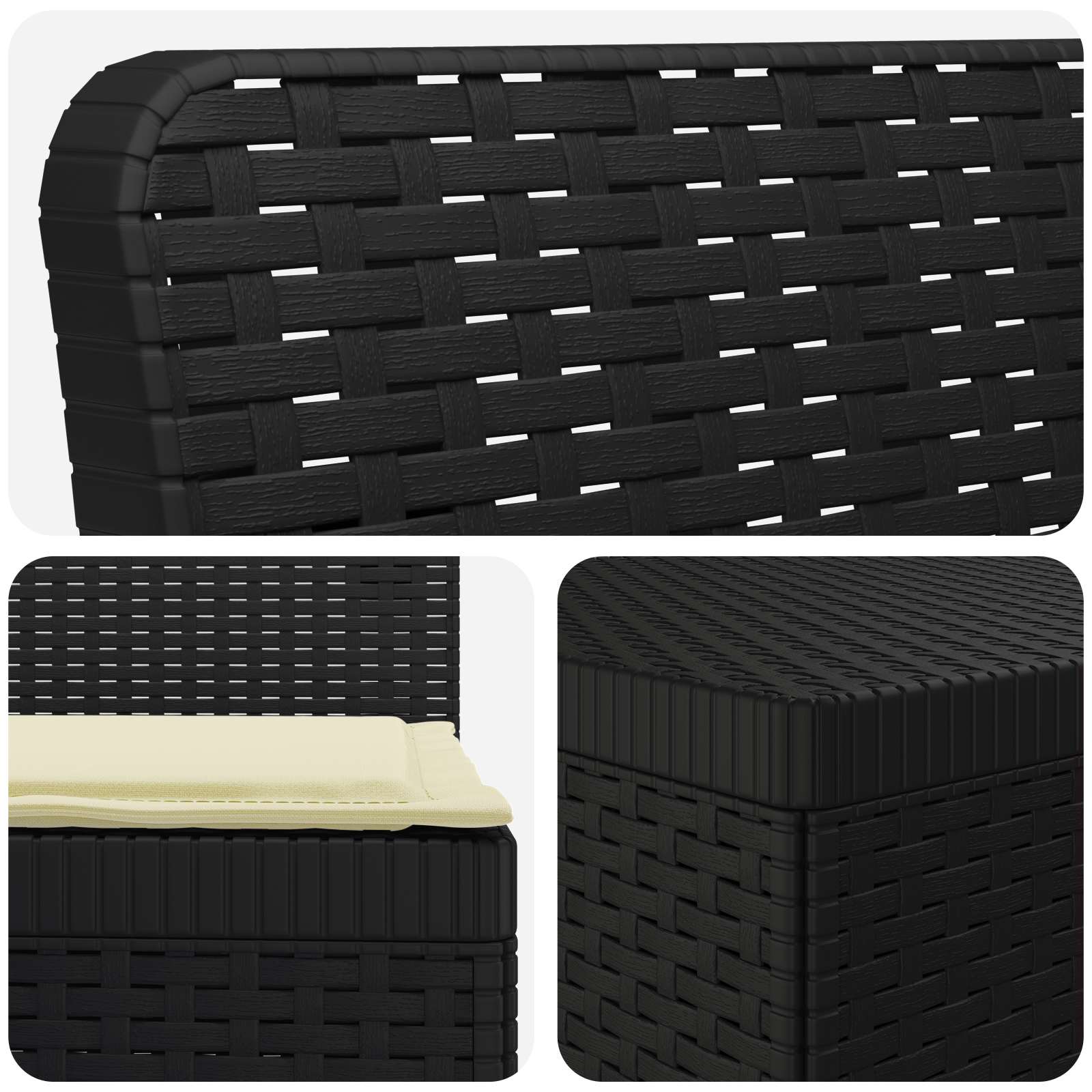 vidaXL 5-Seater Garden Sofa with Cushions Rattan Look PP Anthracite 5