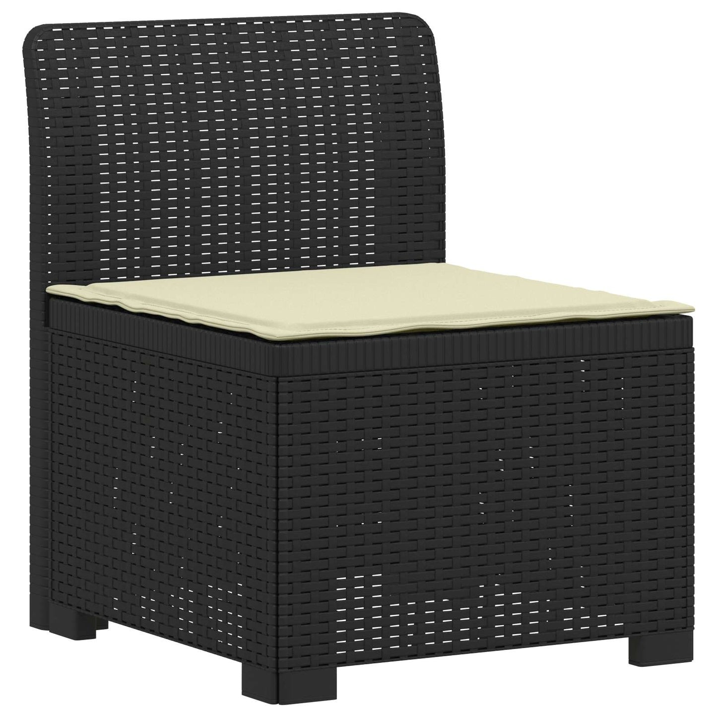 vidaXL 5-Seater Garden Sofa with Cushions Rattan Look PP Anthracite 3