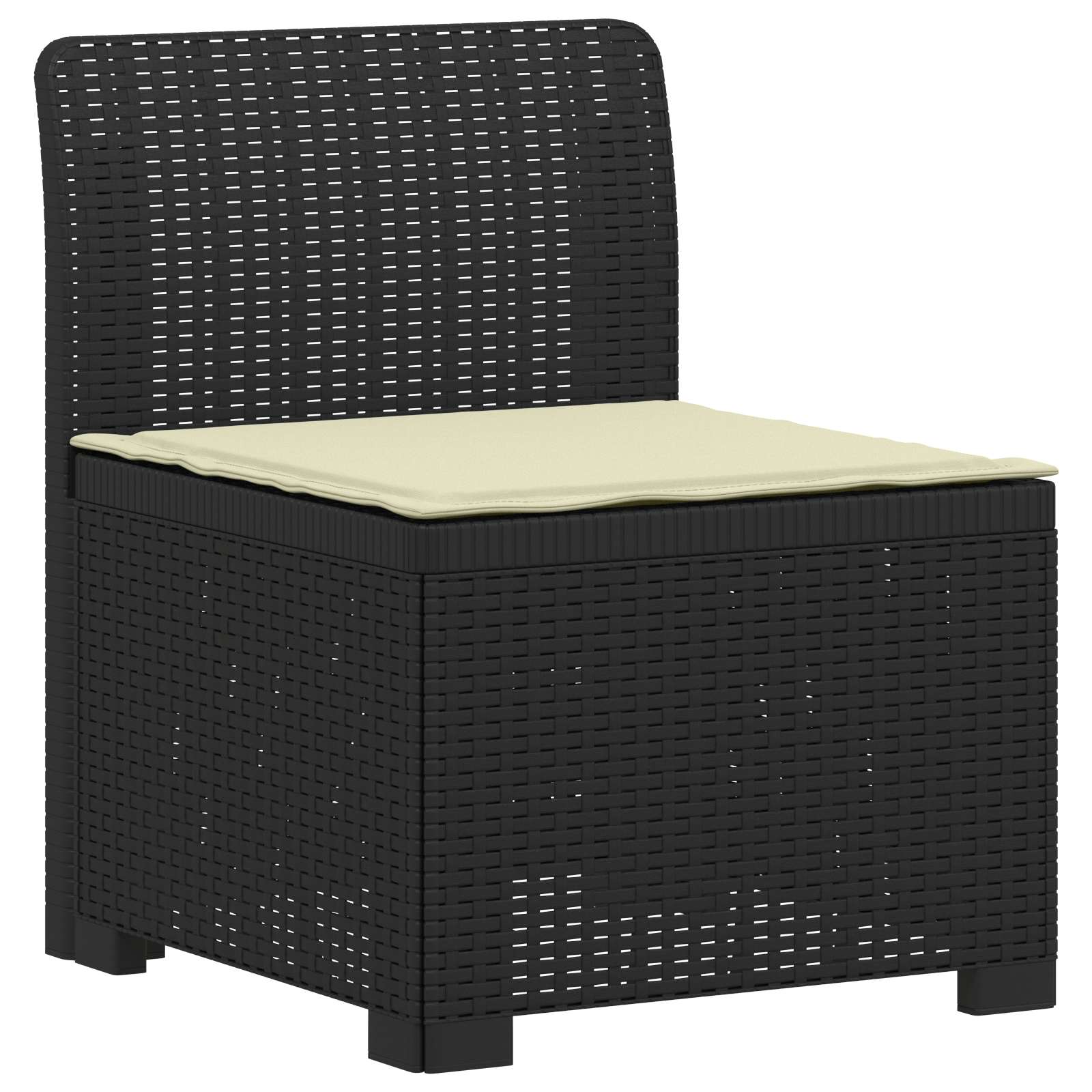 vidaXL 5-Seater Garden Sofa with Cushions Rattan Look PP Anthracite 3