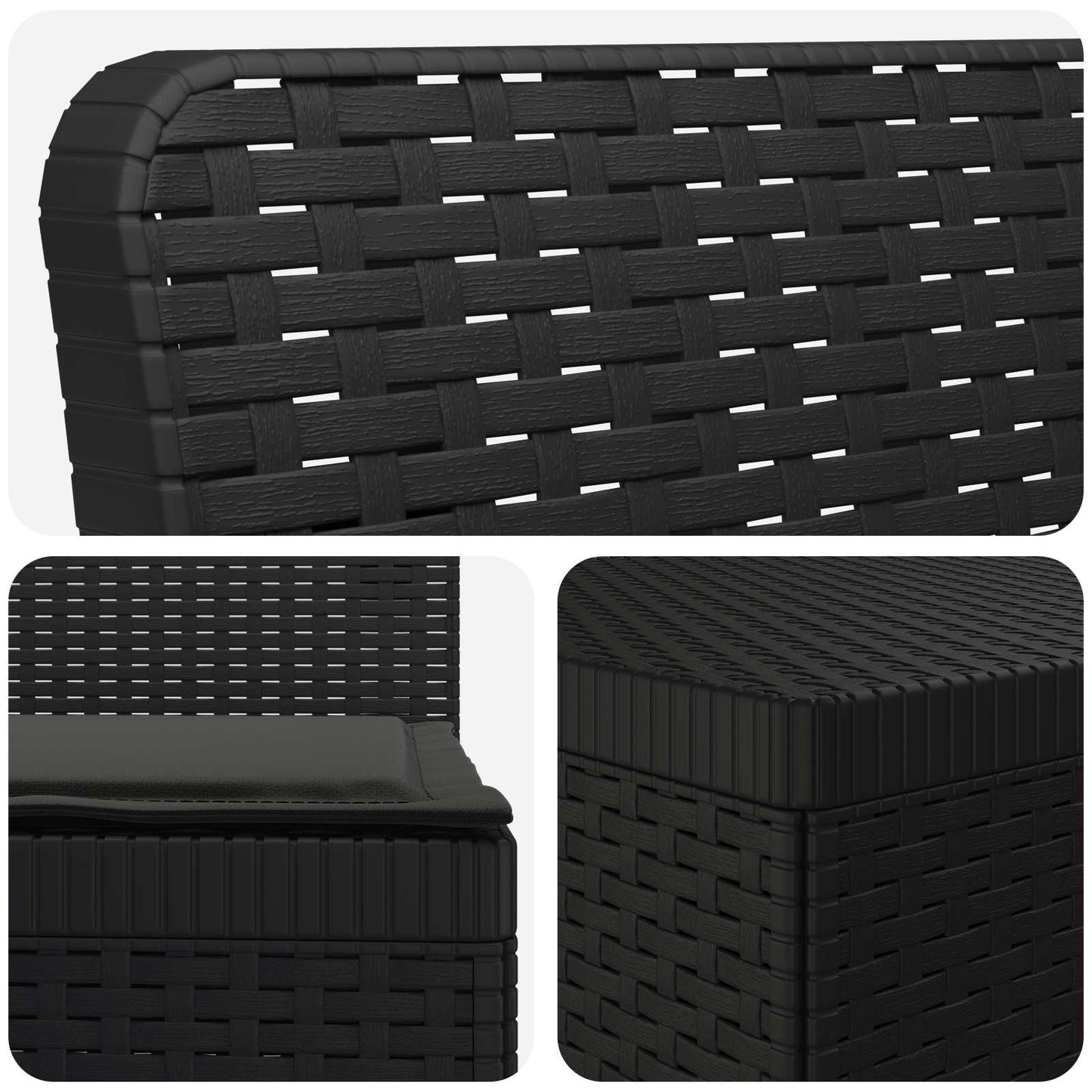 vidaXL 5-Seater Garden Sofa with Cushions Rattan Look PP Anthracite 5