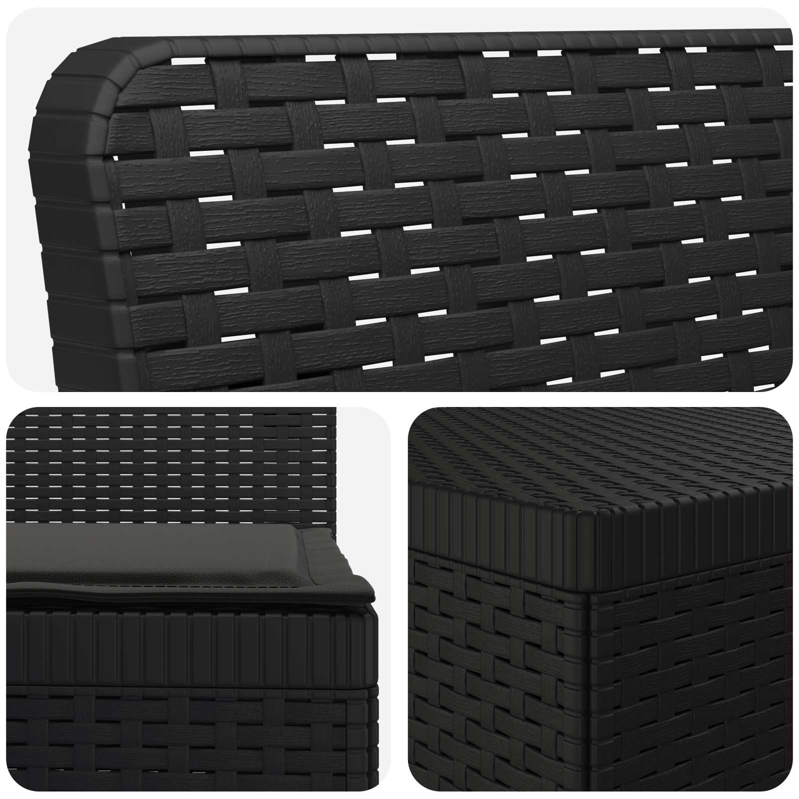 vidaXL 5-Seater Garden Sofa with Cushions Rattan Look PP Anthracite 5