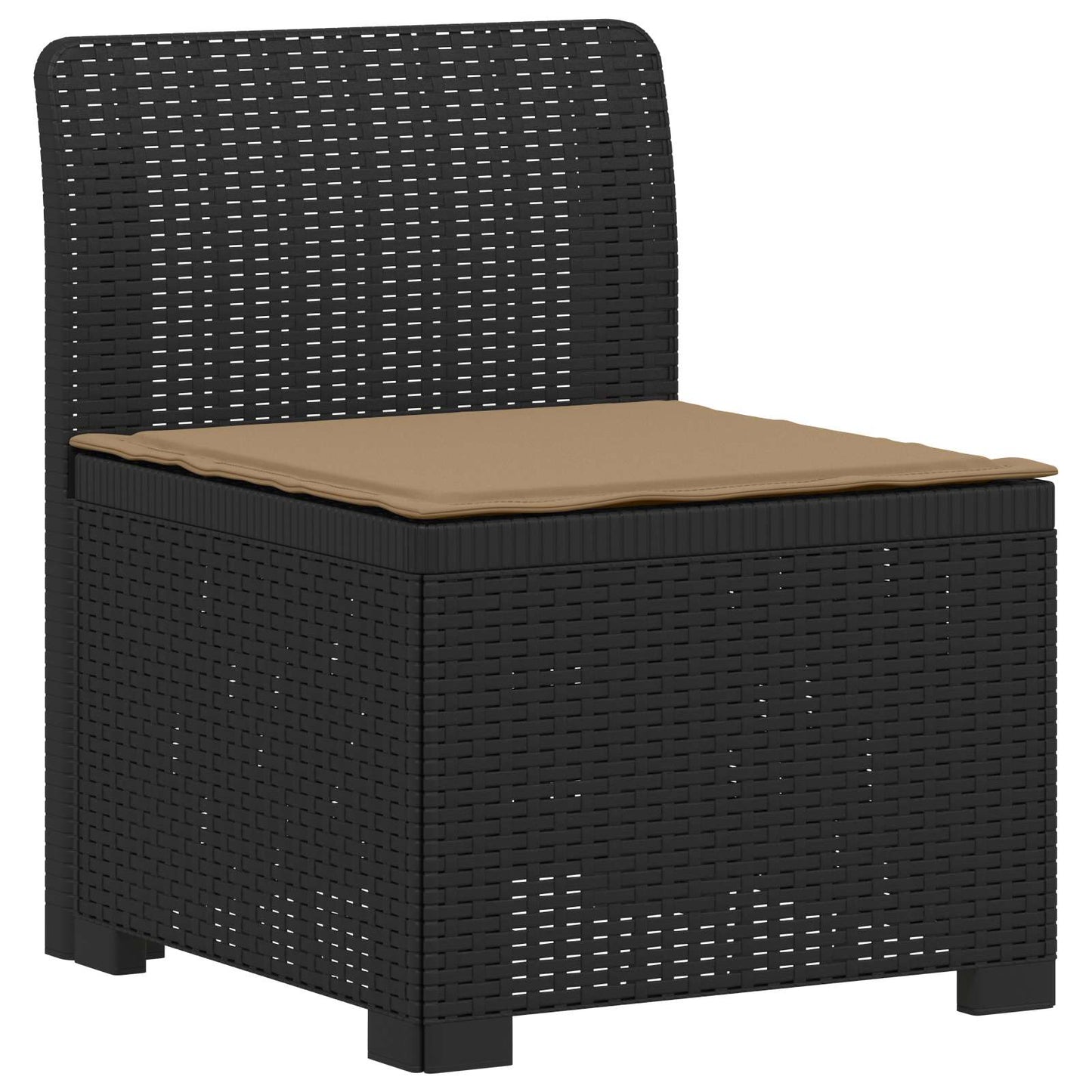 vidaXL 5-Seater Garden Sofa with Cushions Rattan Look PP Anthracite 3