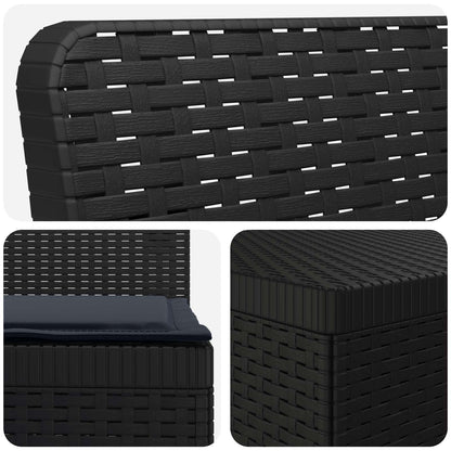 vidaXL 5-Seater Garden Sofa with Cushions Rattan Look PP Anthracite 5