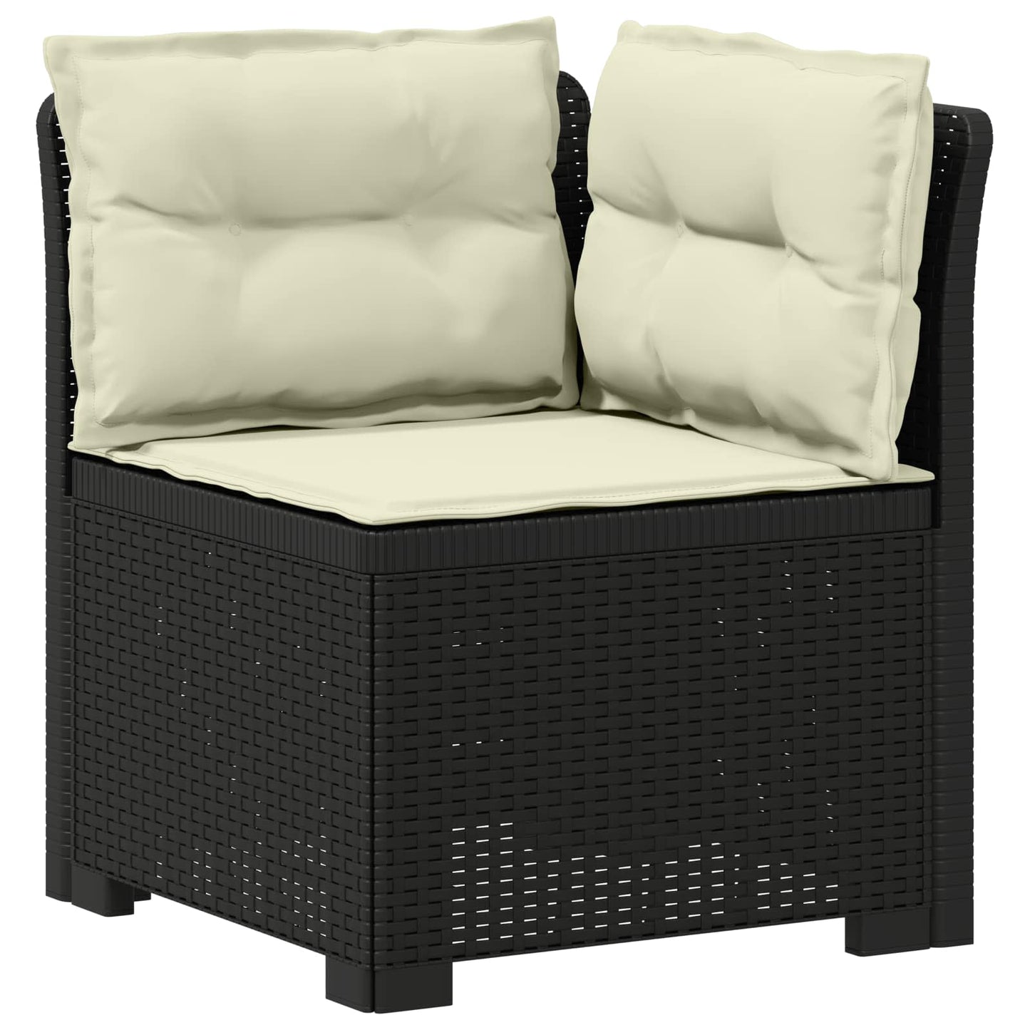 vidaXL 5-Seater Garden Sofa with Cushions Rattan Look PP Anthracite 4