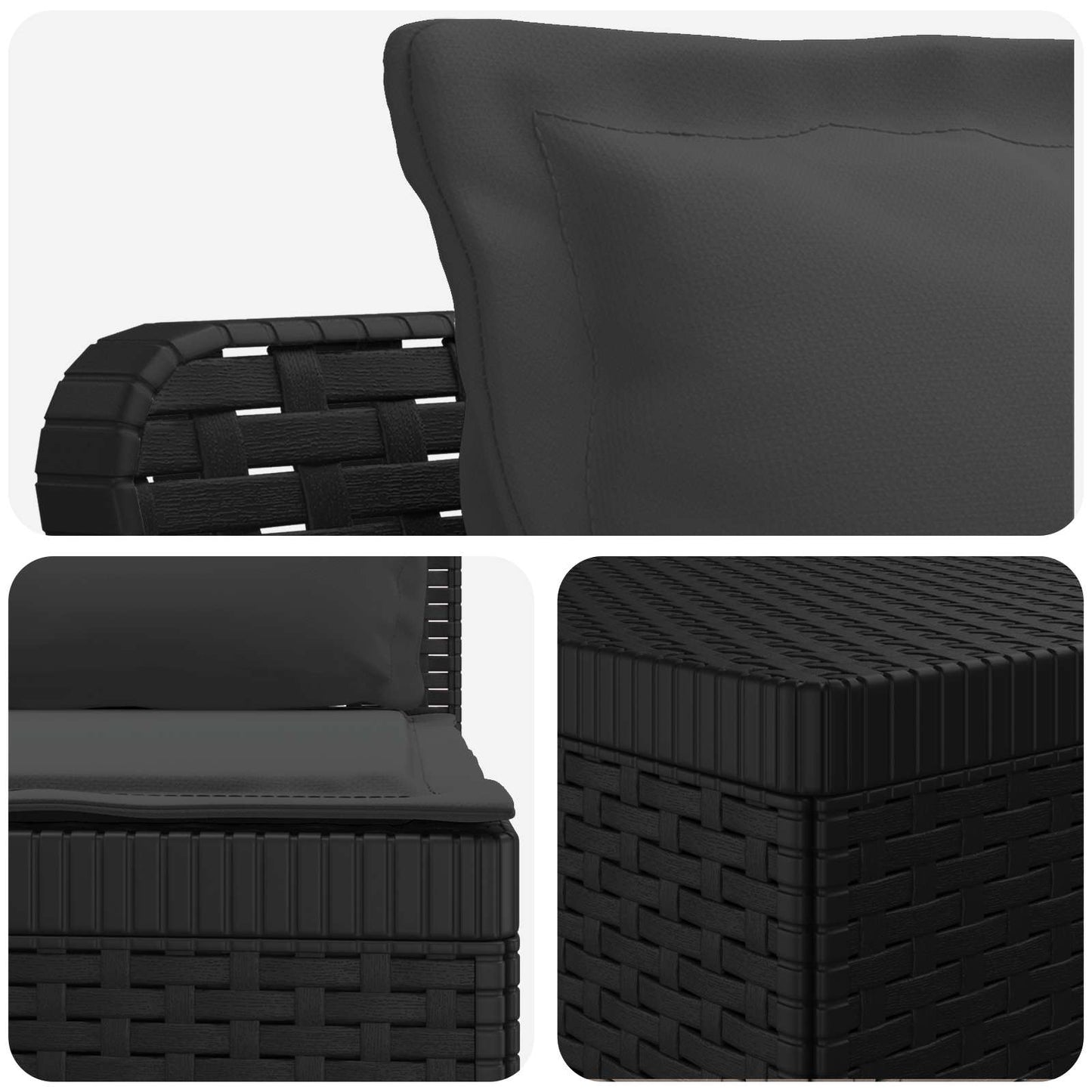 vidaXL 5-Seater Garden Sofa with Cushions Rattan Look PP Anthracite 5