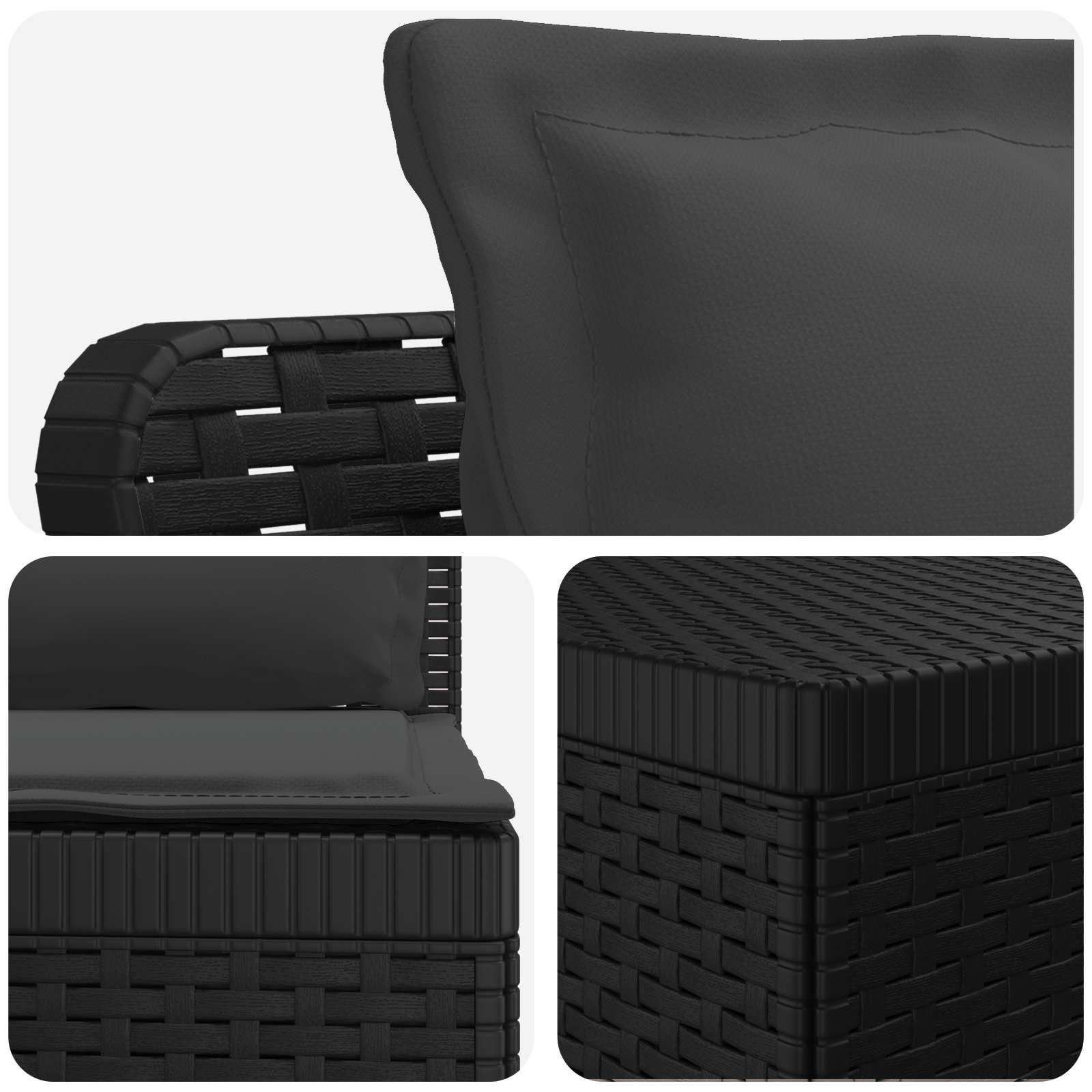 vidaXL 5-Seater Garden Sofa with Cushions Rattan Look PP Anthracite 5