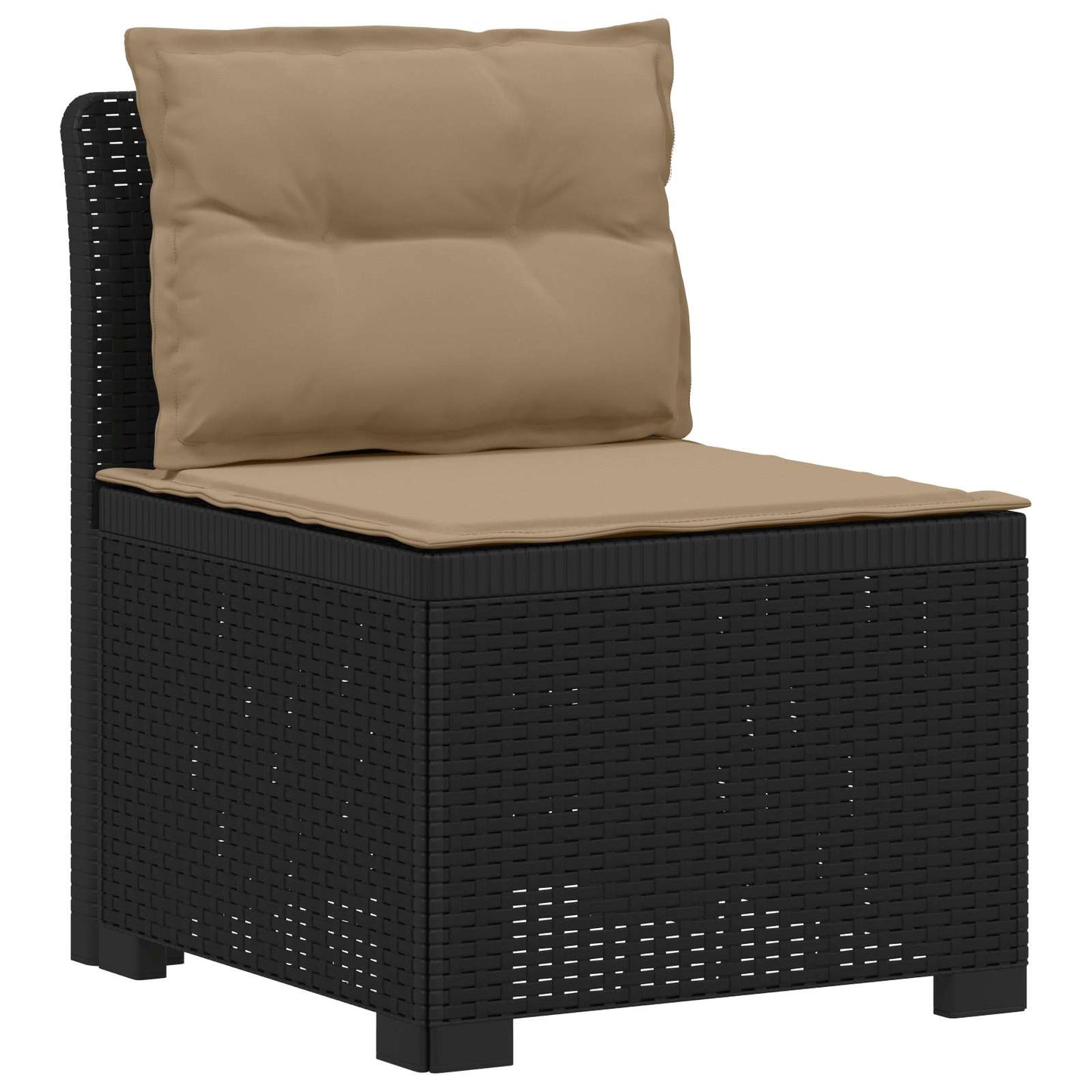 vidaXL 5-Seater Garden Sofa with Cushions Rattan Look PP Anthracite 3