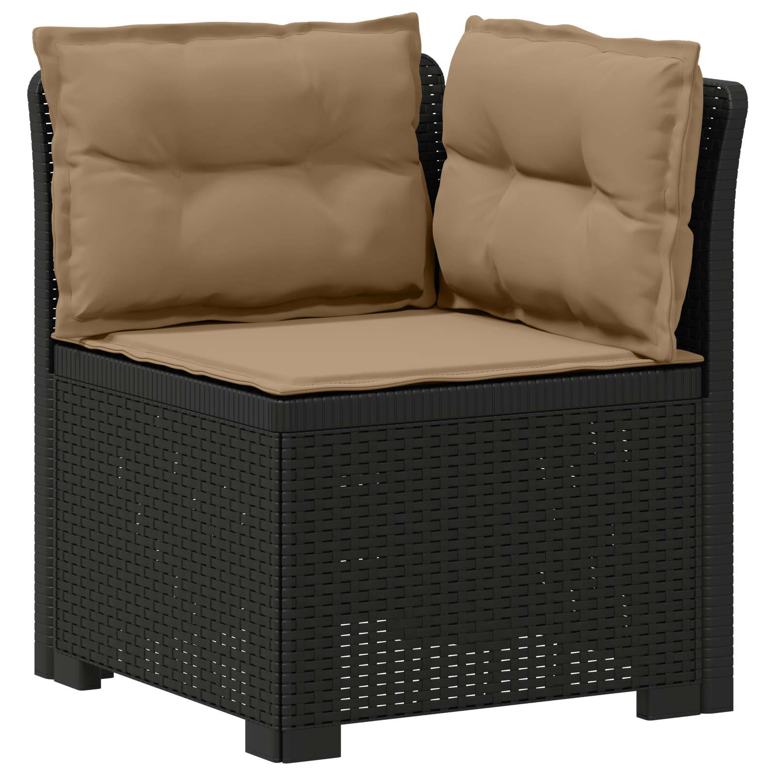 vidaXL 5-Seater Garden Sofa with Cushions Rattan Look PP Anthracite 4