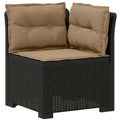 vidaXL 5-Seater Garden Sofa with Cushions Rattan Look PP Anthracite 4