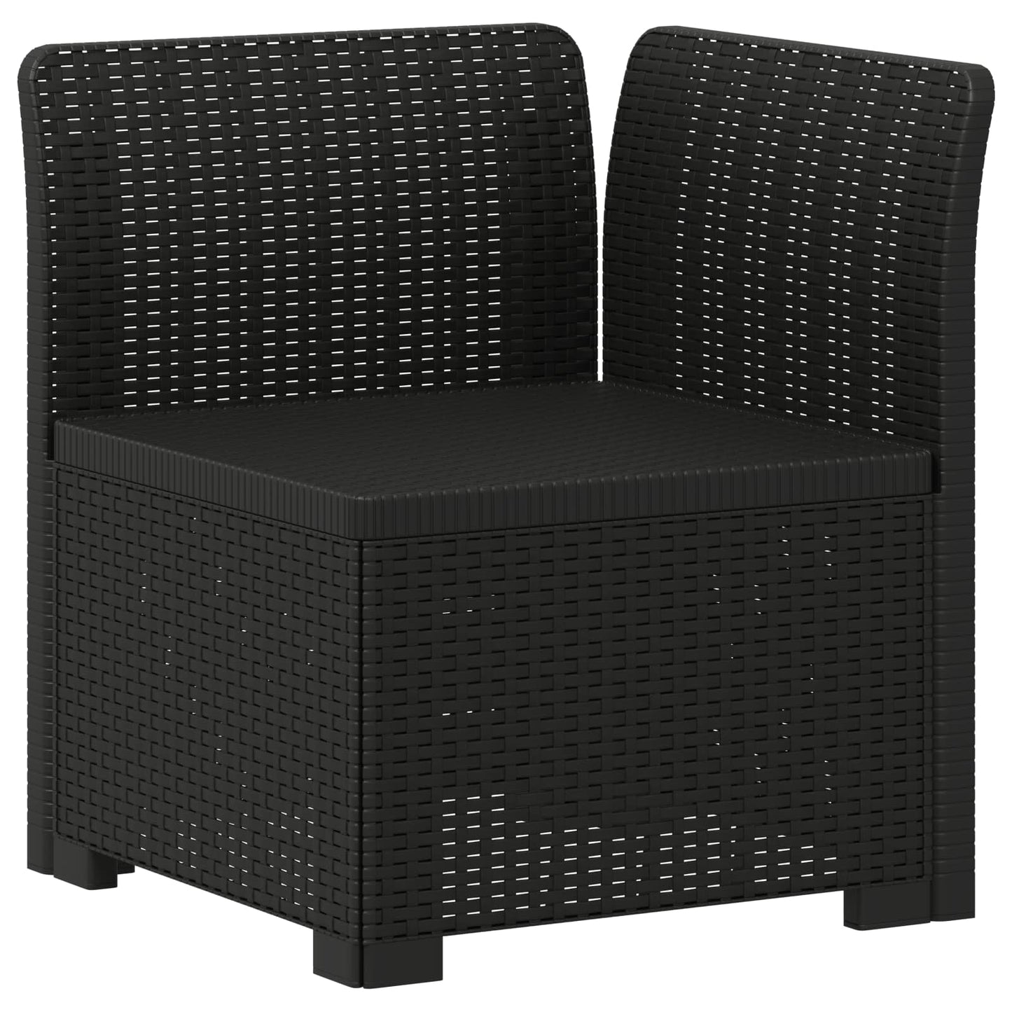 vidaXL 5-Seater Garden Sofa Rattan Look PP Anthracite 5
