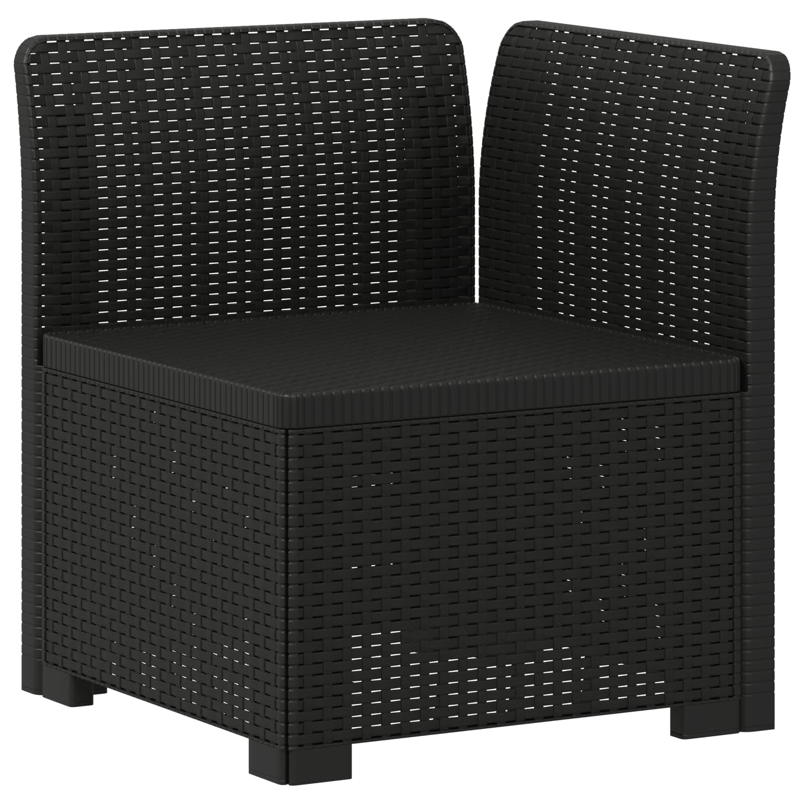 vidaXL 5-Seater Garden Sofa Rattan Look PP Anthracite 5