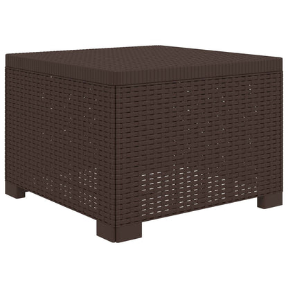 vidaXL 5-Seater Garden Sofa Rattan Look PP Brown 6