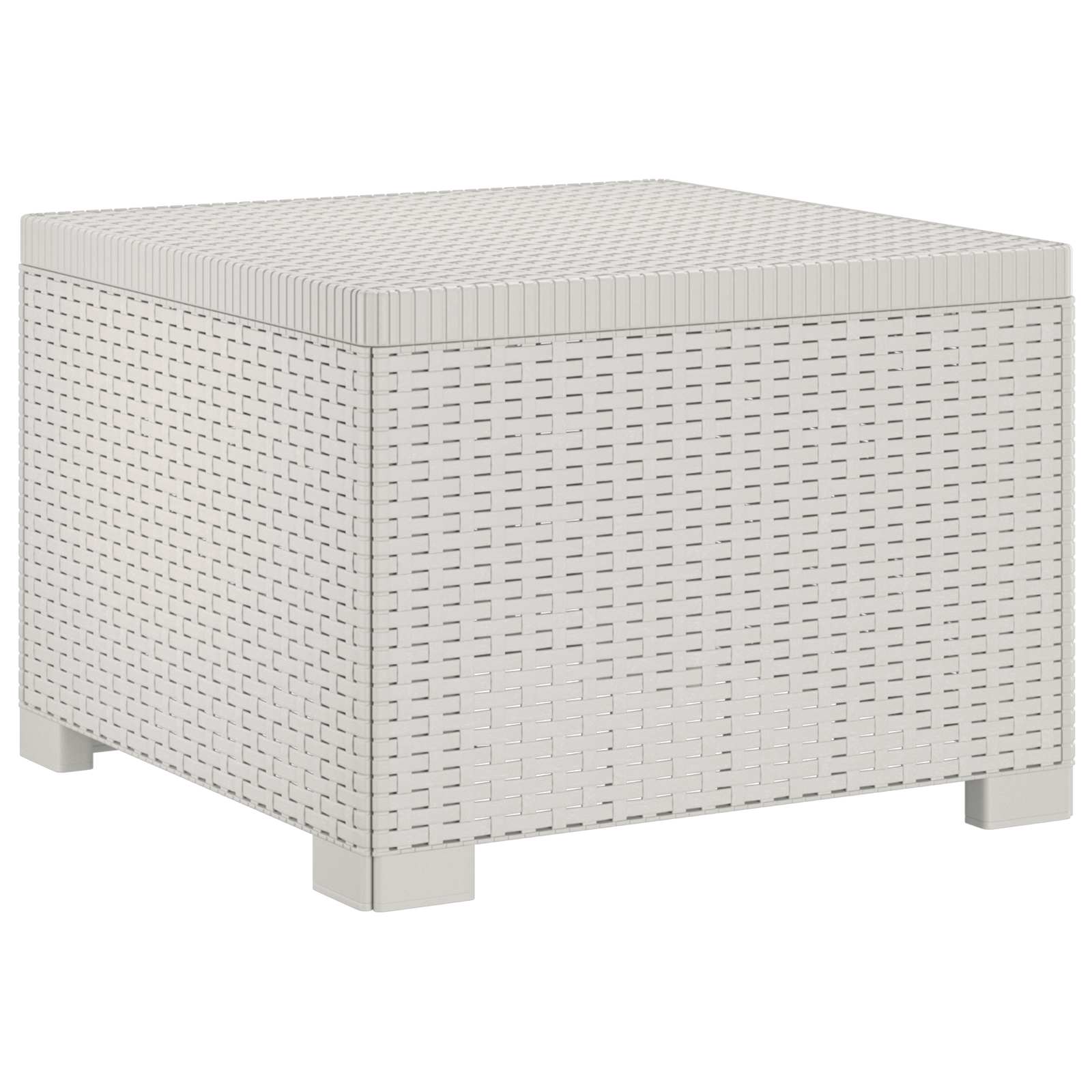 vidaXL 5-Seater Garden Sofa Rattan Look PP White 6