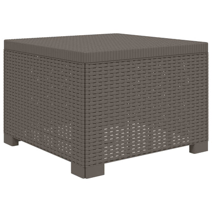 vidaXL 5-Seater Garden Sofa Rattan Look PP Light Grey 6