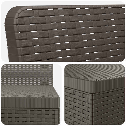 vidaXL 7-Seater Garden Sofa Rattan Look PP Light Grey 5