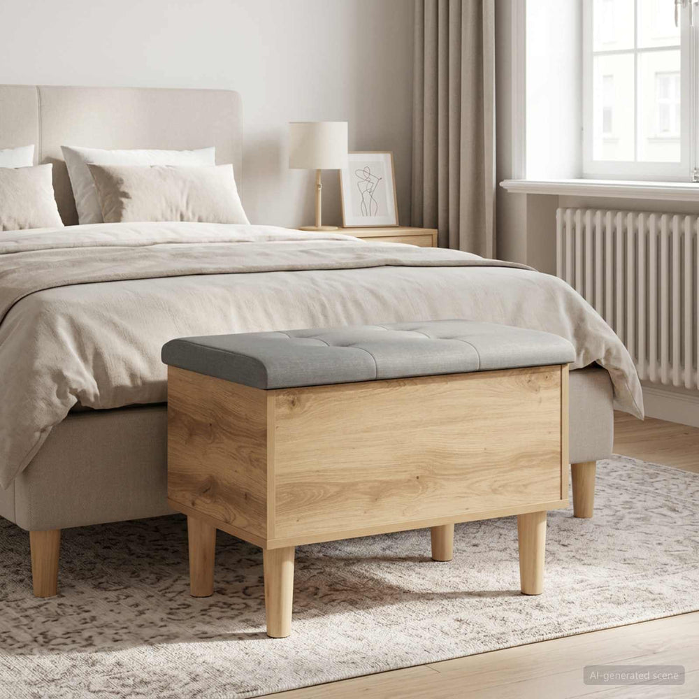 vidaXL Storage Bench with Cushion