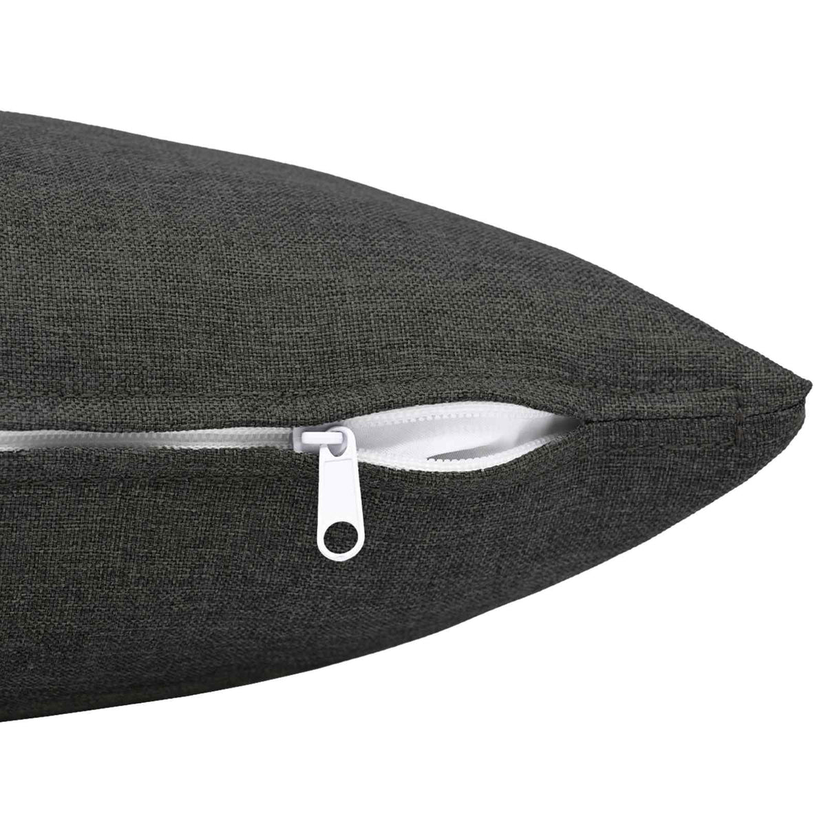 Throw Pillow HEERLEN Fabric 12 pcs 40 x 40 cm Dark grey