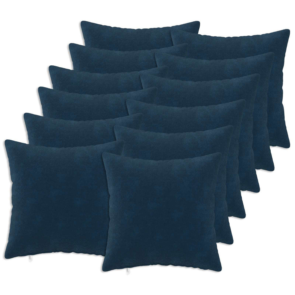 Throw Pillow HEERLEN Microfiber Fleece 12 pcs 40 x 40 cm Blue