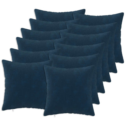 Throw Pillow HEERLEN Microfiber Fleece 12 pcs 40 x 40 cm Blue