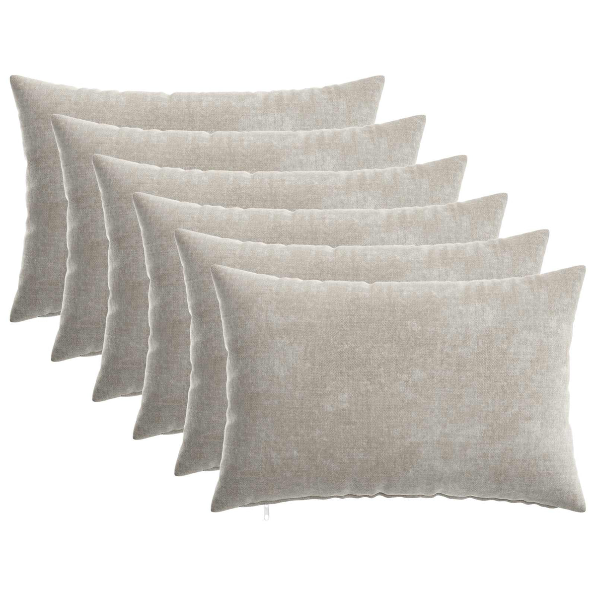 vidaXL Throw Pillow 6 pcs HEERLEN Light Grey 40 x 60 cm 2